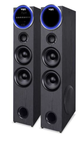 VON VAS3002BEK 2.0 Channel Active Speaker – 300W RMS Powerful Home Audio System