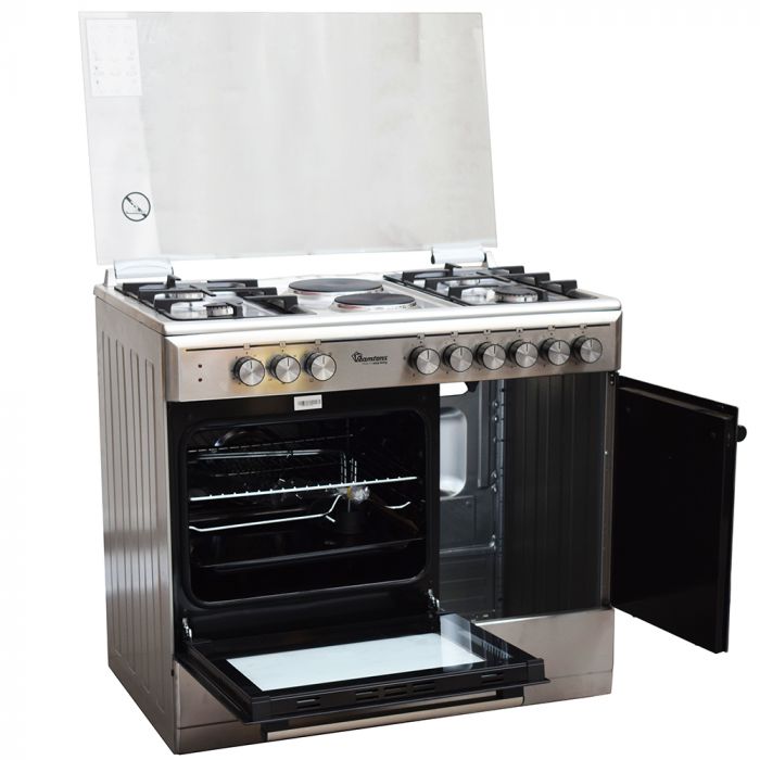 Ramtons RF/498 4 Gas + 2 Electric 90×60 Inox Standing Cooker