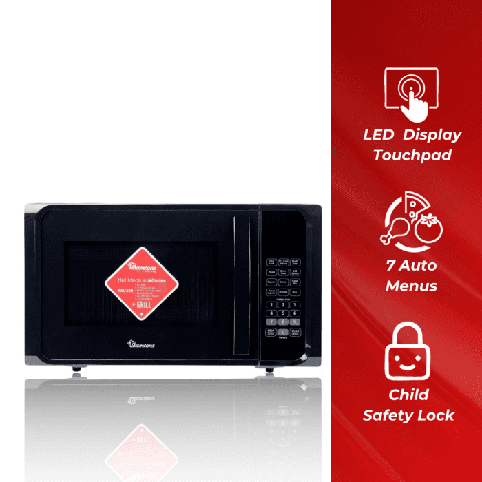 23 LITRES MICROWAVE+GRILL BLACK- RM/550